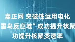 嘉正网 突破性运用电化学法 “雷鸟反应堆”成功提升核聚变速率