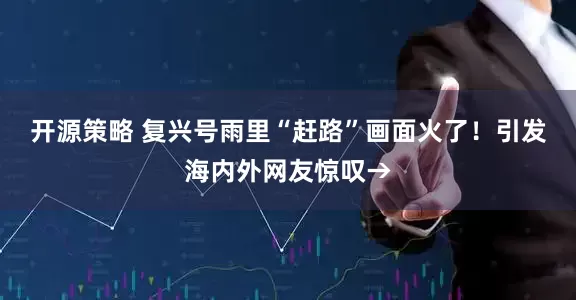 开源策略 复兴号雨里“赶路”画面火了！引发海内外网友惊叹→